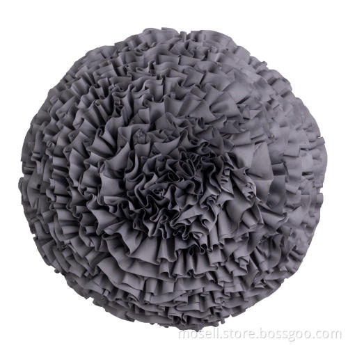 MOSELL! Fashion Design 3D Flower Hand-Made Polyester Cushion